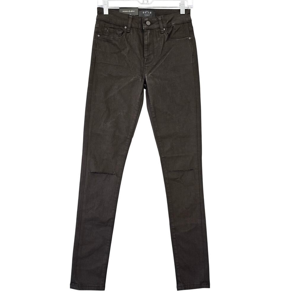 DSTLD Skinny Jeans Black Size 28 NEW Stretch Skinny Grunge Rips Distressed Women